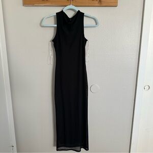 See You Monday Black Midi Dress